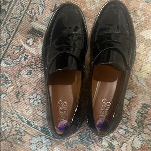 Franco Sarto Ladies Glossy Black Loafers